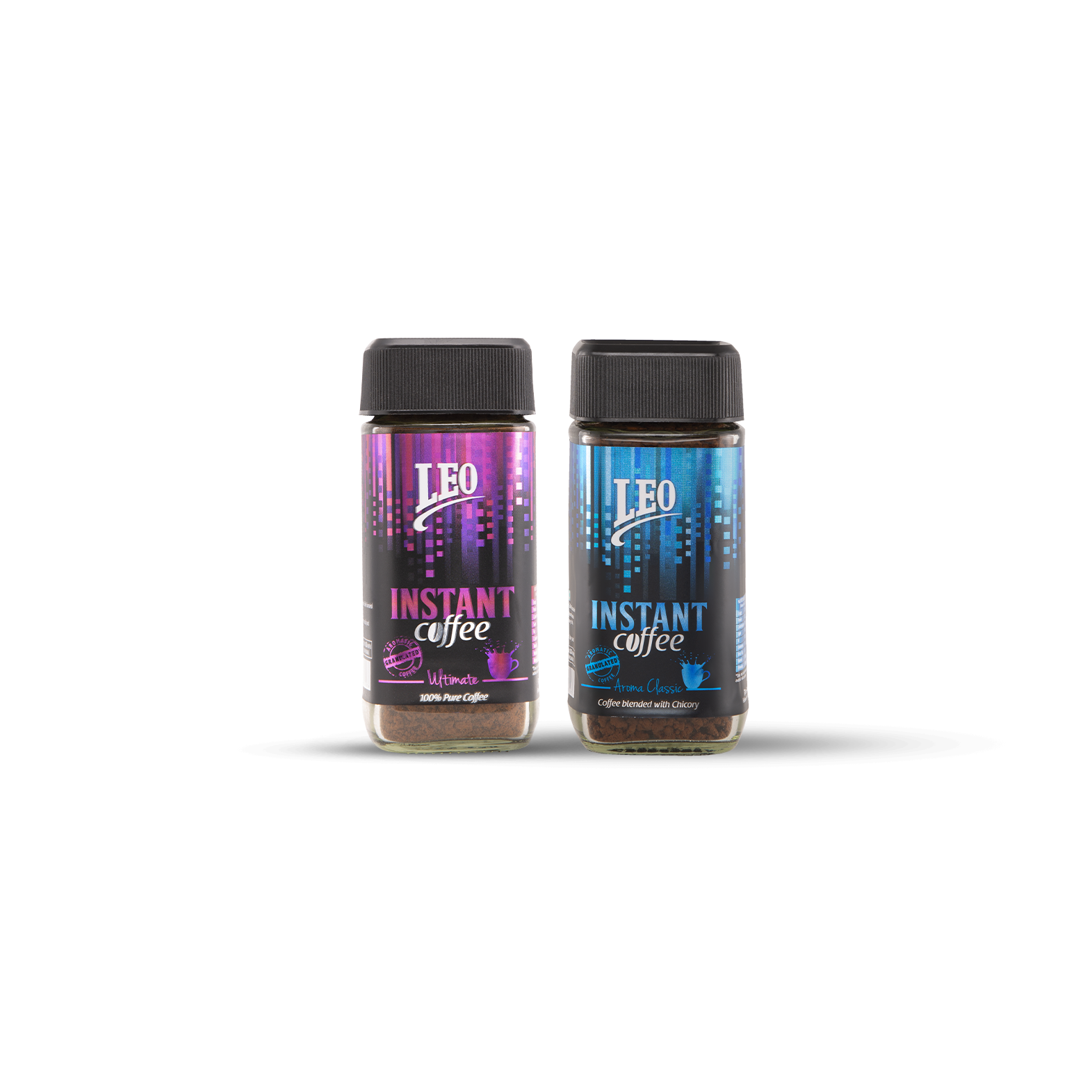 Instant Coffee Combo Jars Aroma Classic & Ultimate Leo Coffee